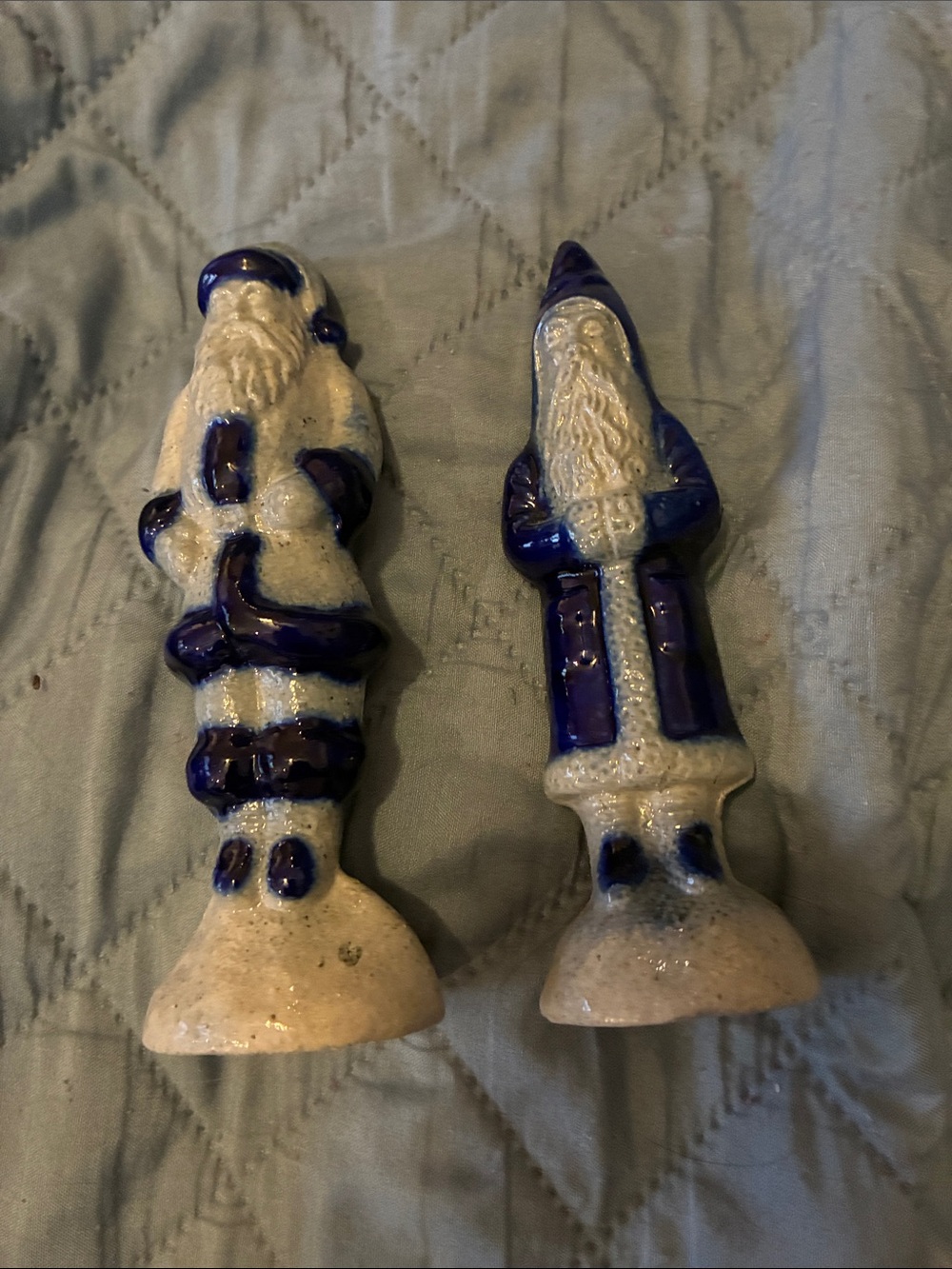 1996 Salmon Falls Stoneware Santa Figurines